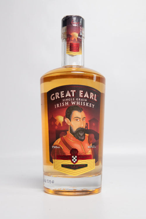 ONLINE PRICE $39.99 (usually $45.00) Great Earl Single Grain Irish Whiskey 750ml/75cl
