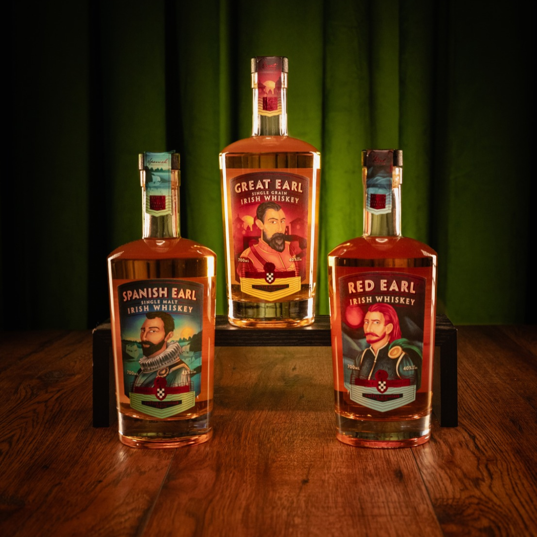 BUNDLE 2: "The Battle of Kinsale Series"

A bottle each of Spanish Earl Single Malt, Red Earl Single Blend and Great Earl Single Grain Irish Whiskeys.