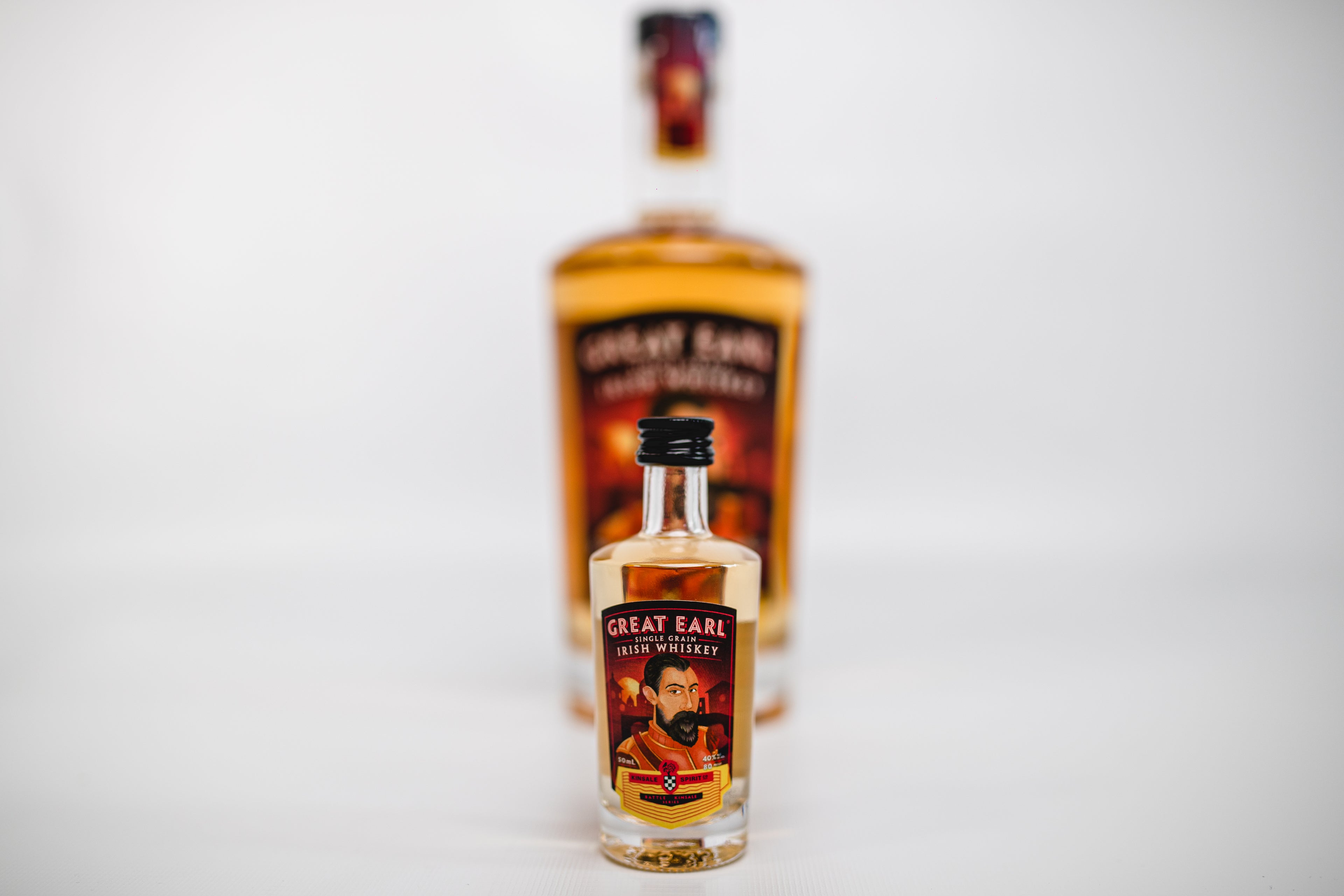 Great Earl Single Grain Irish Whiskey 50ml/5cl – Please note size: 50ml