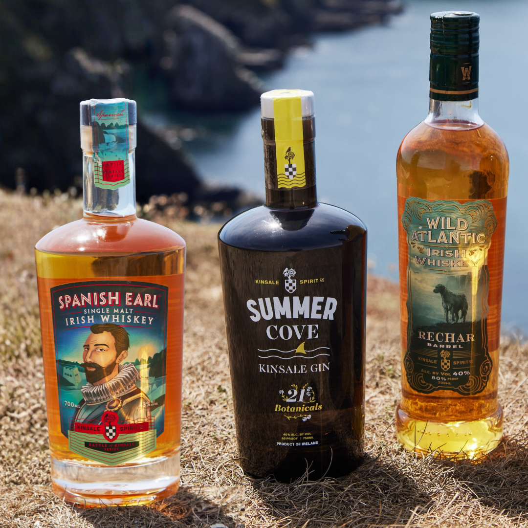 Bundle 1: Our Best Sellers

A bottle each of Spanish Earl Single Malt, &amp; Wild Atlantic Rechar Irish Whiskeys and SummerCove Kinsale Gin.


