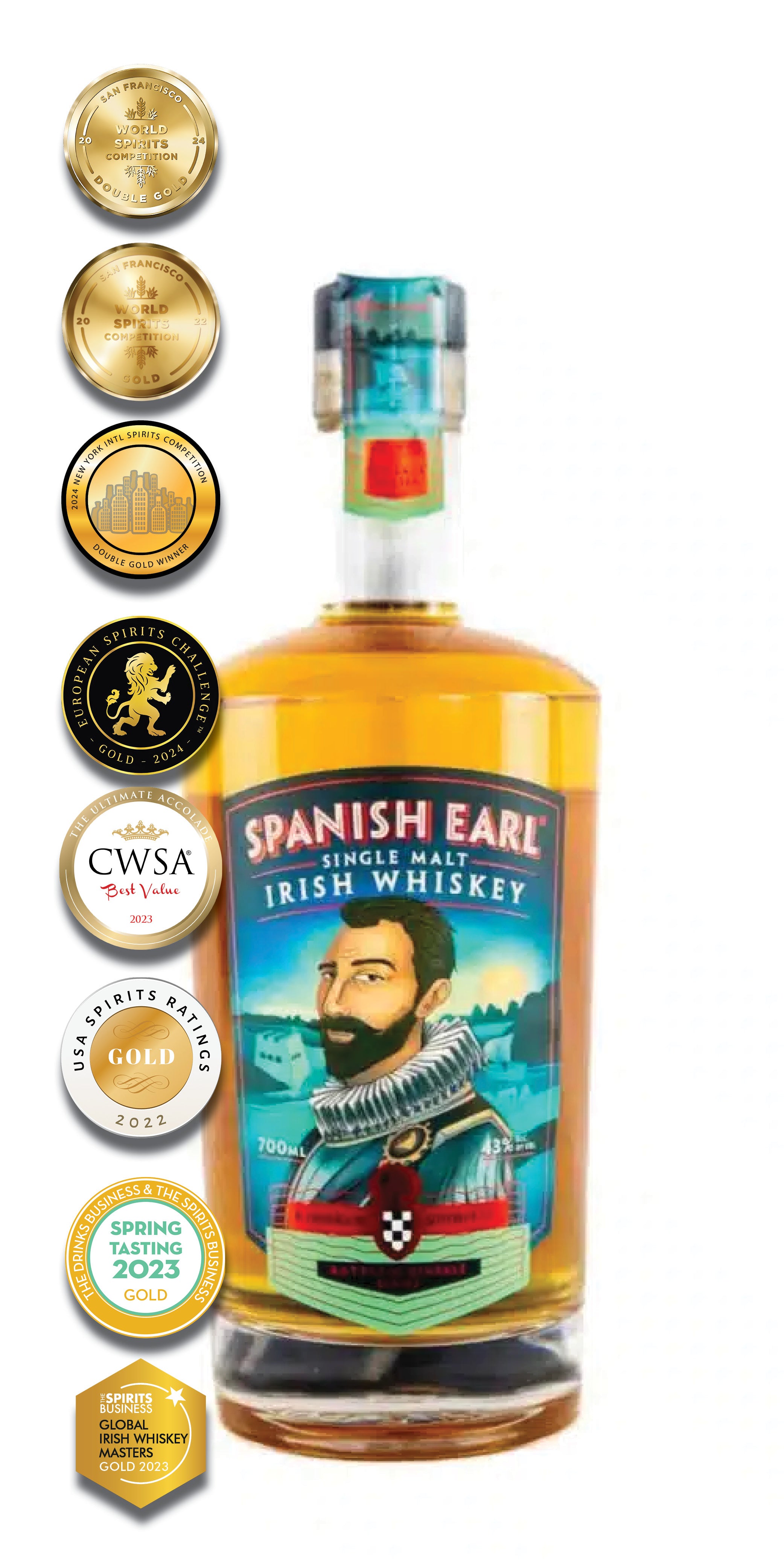Spanish Earl Single Malt Irish Whiskey 750ml/75cl