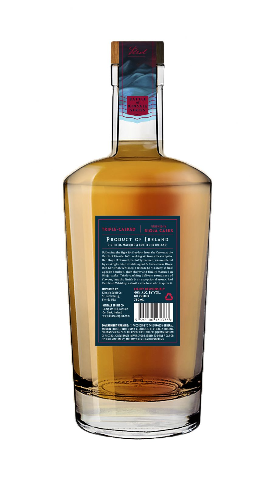 Red Earl Irish Whiskey 750ml/75cl